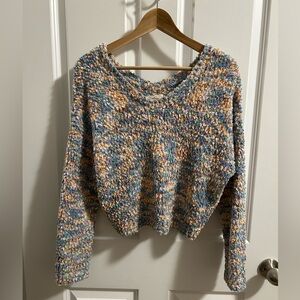 Multicolor crop sweater